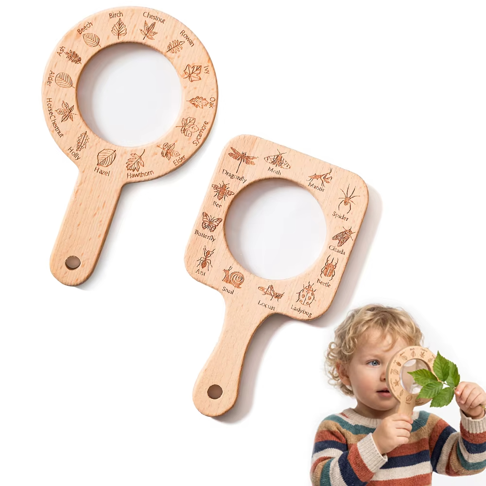 Kids Toys Learning - Drewniana lupa dla dzieci do obserwacji