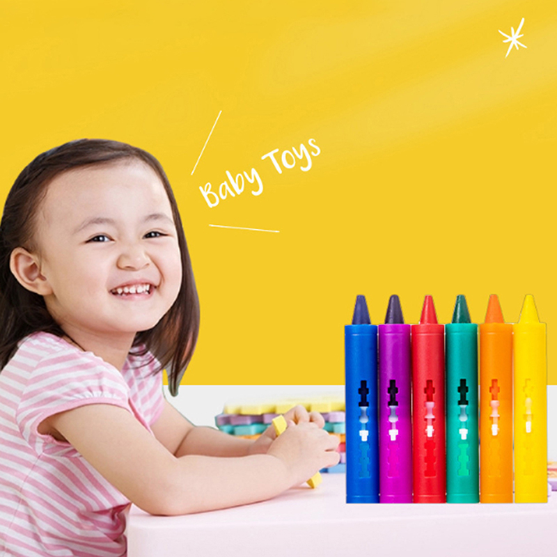 Kids Toys Drawing Easy - 6 szt. Zmywalne kredki do kąpieli