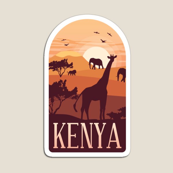 Kids Toys Kenya - Kenya Afryka Projekt Magnes na lodówkę