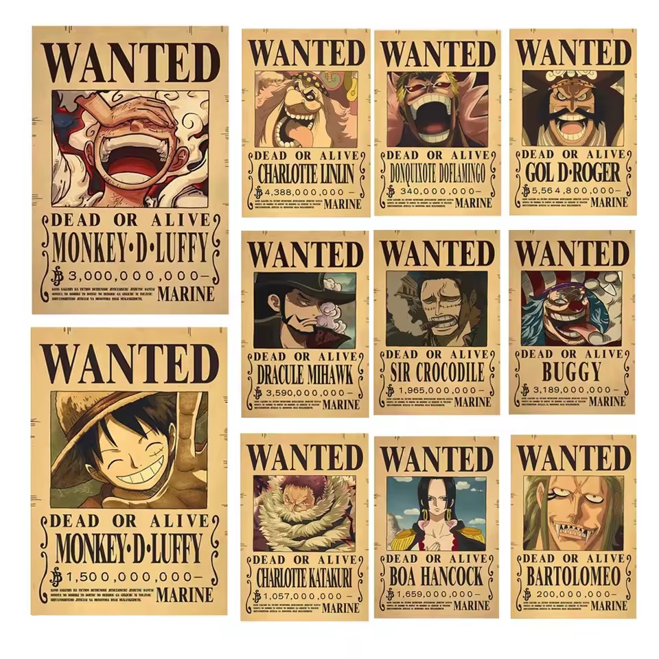 Kids Toys Vintage - Anime One Piece Plakaty z listami