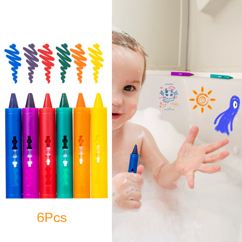 6 szt. Zmywalne kredki do kąpi – Kids Toys Drawing Easy recenzja i cena