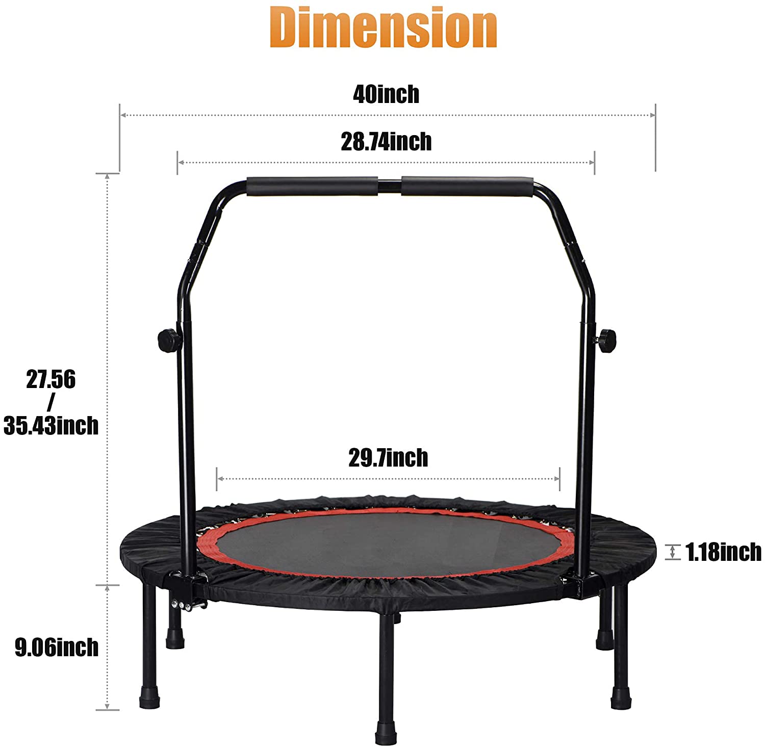 Trampolina składana 40 cali z  – Trampoline Mini Indoor recenzja i cena